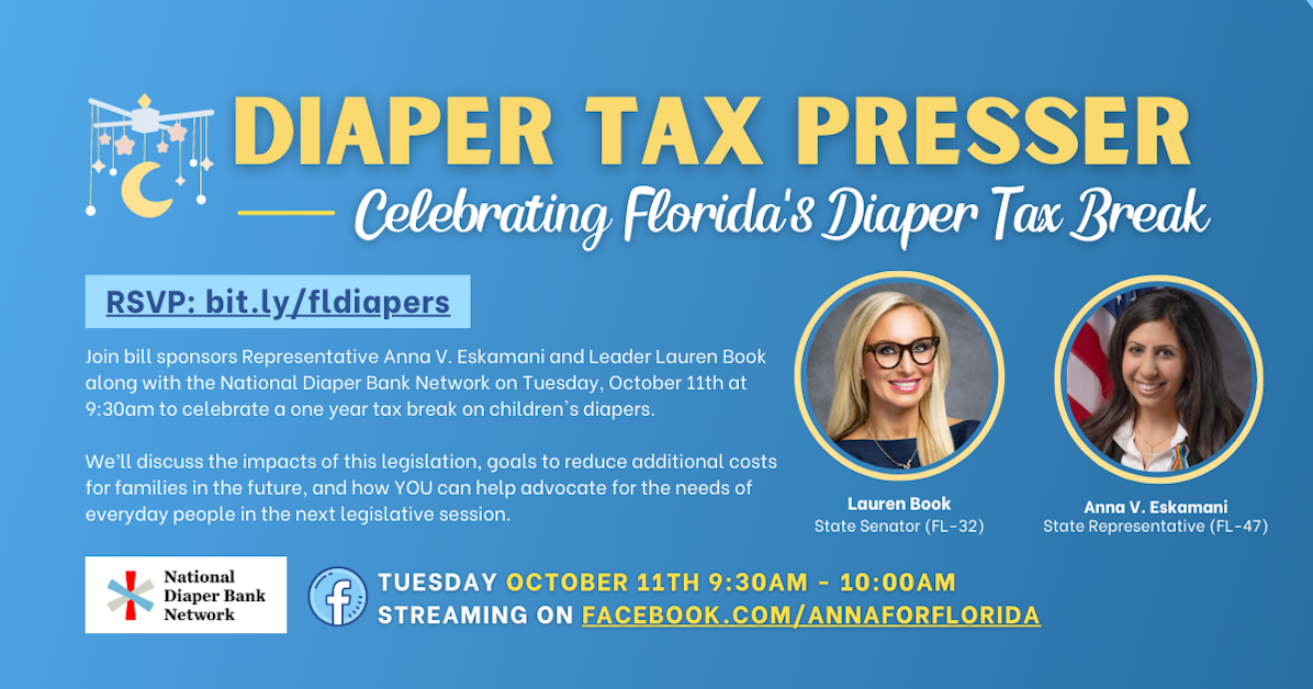 Celebrating Florida's Diaper Tax Break · Anna For Florida